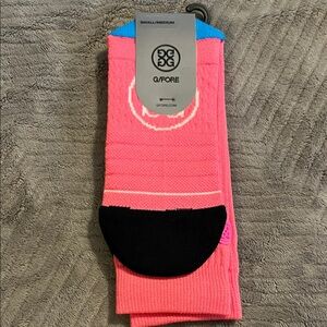 G/FORE Men’s Vibrant Pink and Black Athletic Socks